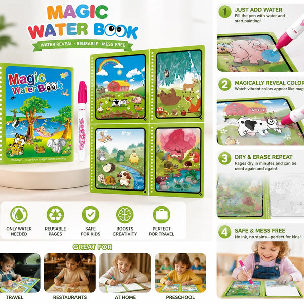 MiniMinors Magic Water Coloring Book - 1