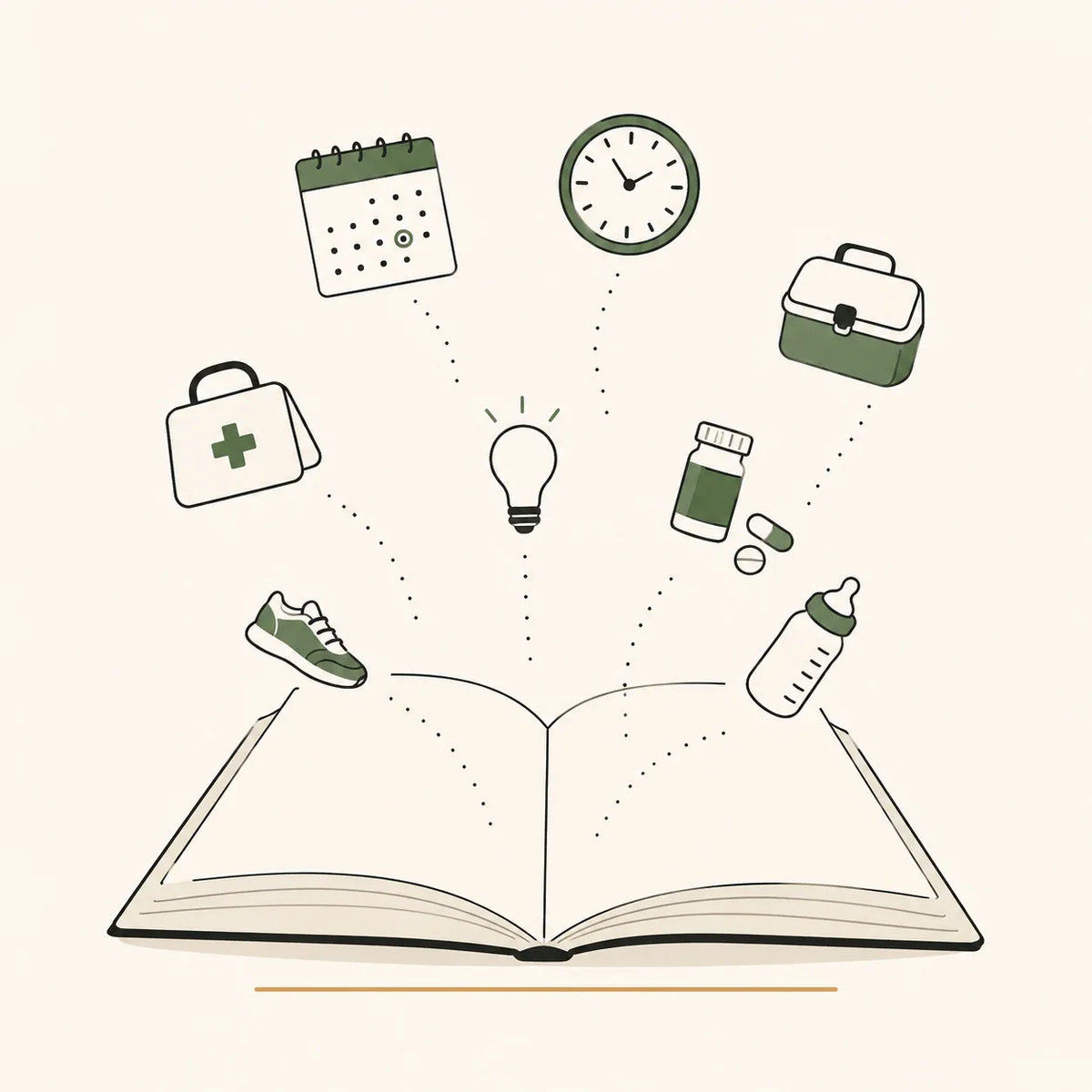 Mental Load Manager workbook cover — symbolic illustration of a mom holding daily life together amid floating to-dos | MiniMinors