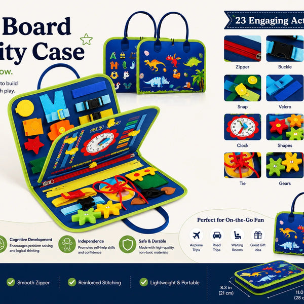MiniMinors Activity Busy Board - front view