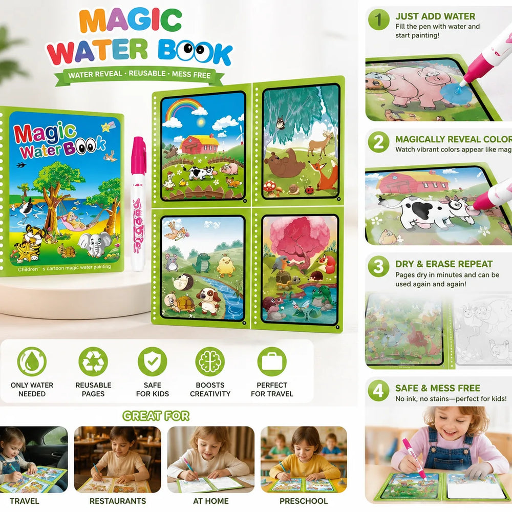 AquaColor Magic Water Coloring Book - 1