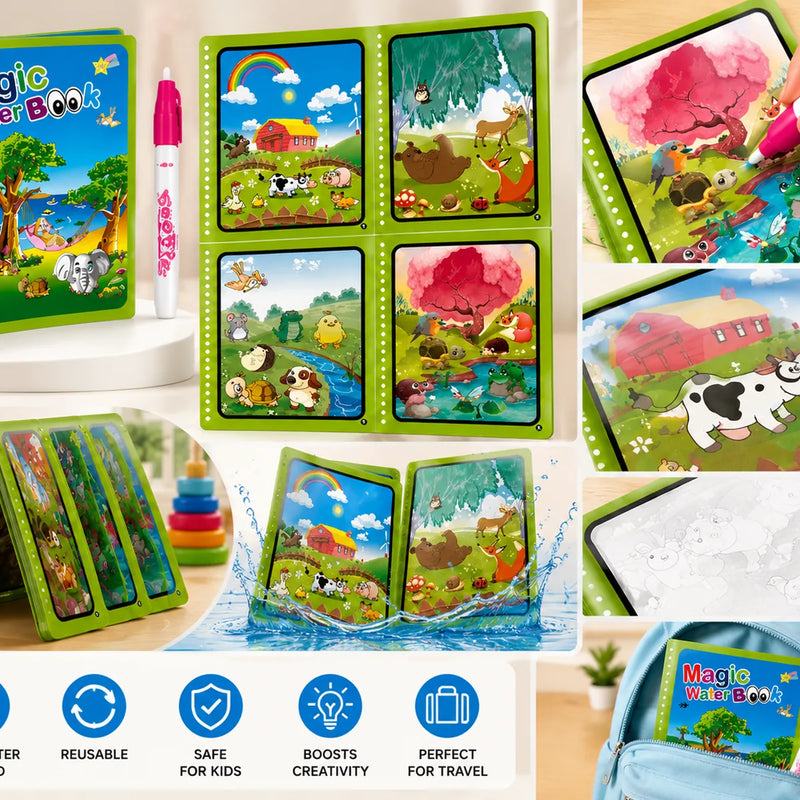 MiniMinors Magic Water Coloring Book - 4
