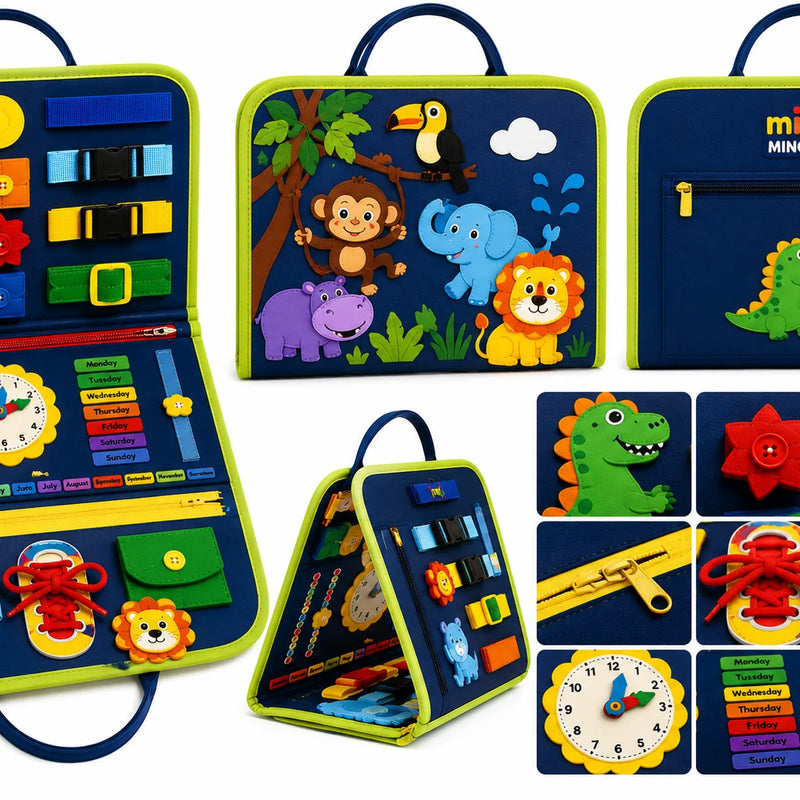 MiniMinors Activity Busy Board - in use
