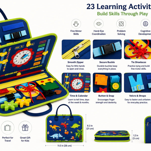 MiniMinors Activity Busy Board - side view
