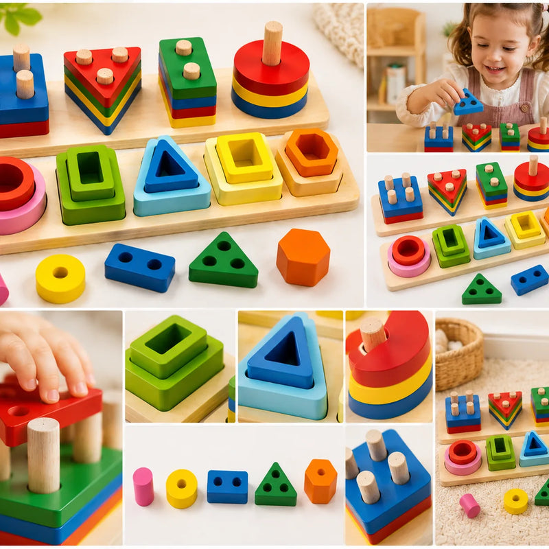 MiniMinors Wooden Sorting Tower - 2