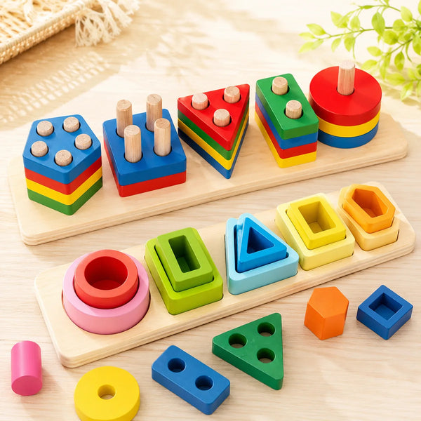 MiniMinors Wooden Sorting Tower - 3