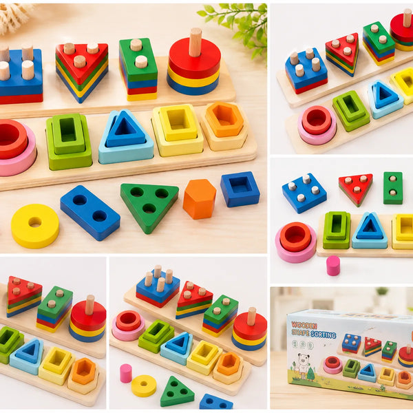 MiniMinors Wooden Sorting Tower - 5
