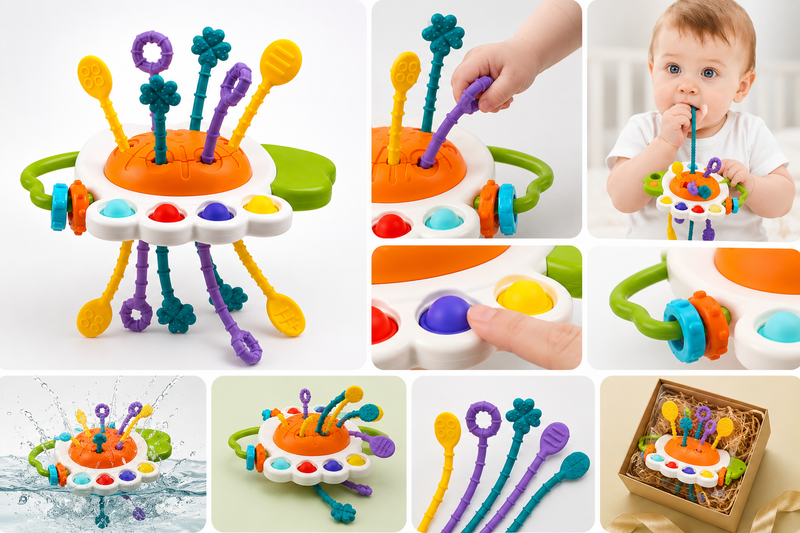 MiniMinors Silicone Teething Rattle - 2