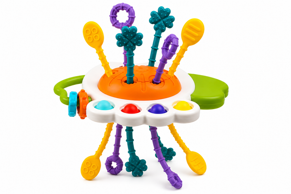 MiniMinors Silicone Teething Rattle - 3
