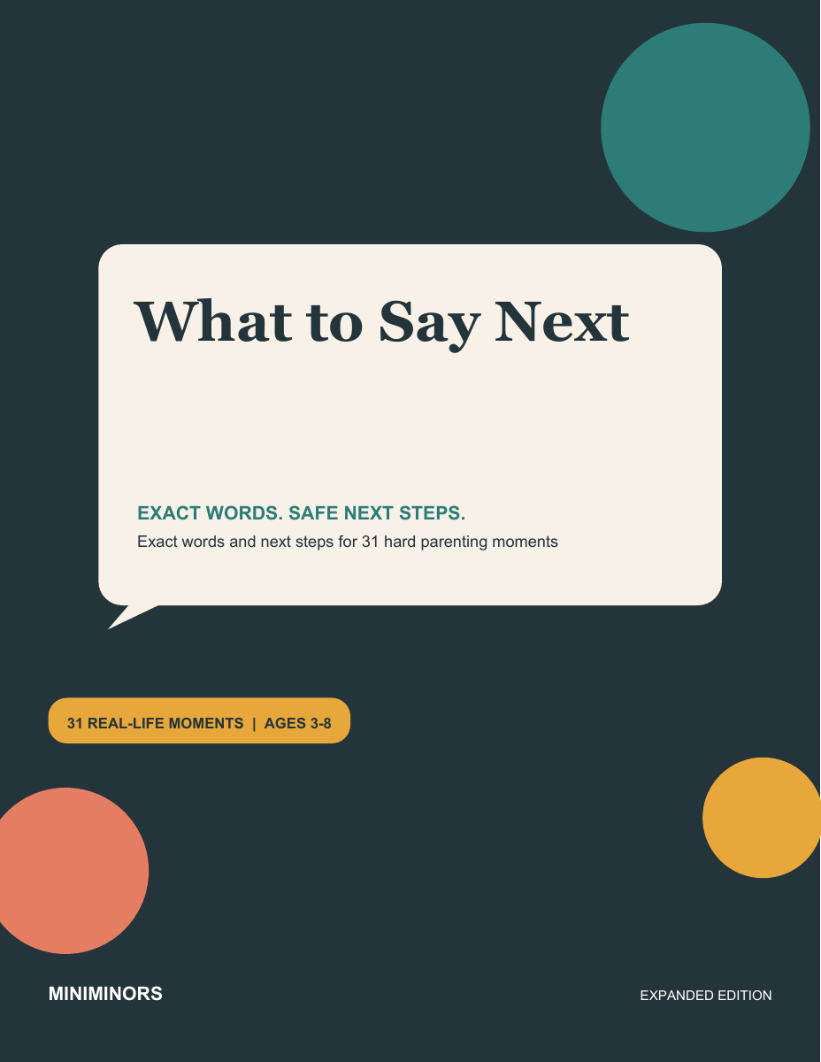 Expanded What to Say Next printable guide: 31 real-life moments