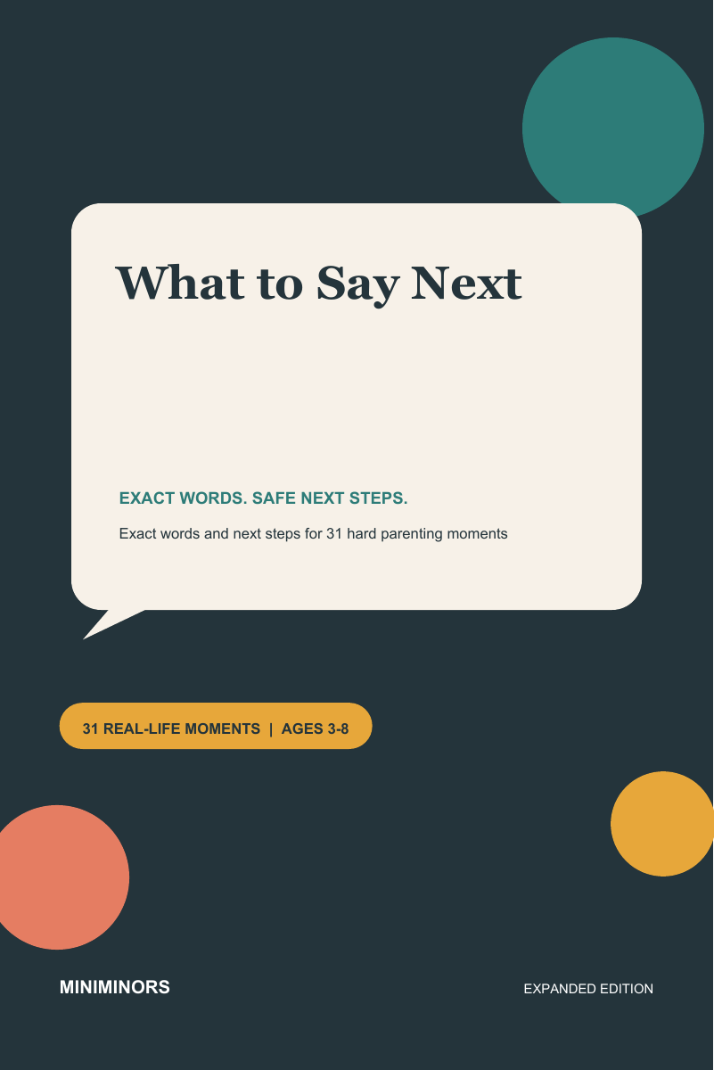 Expanded phone-friendly edition of What to Say Next